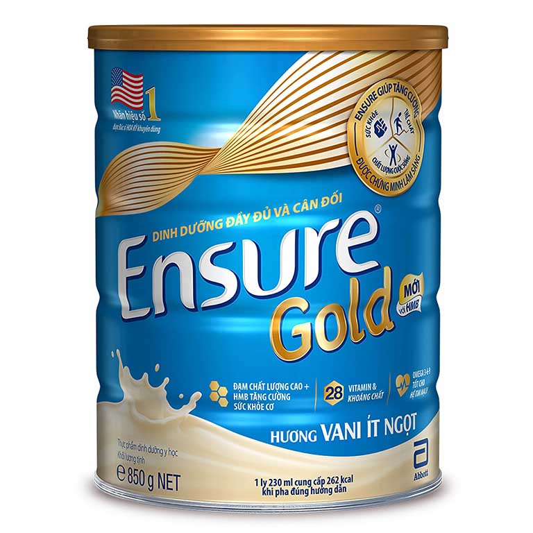 Sữa bột Ensure Gold ít ngọt