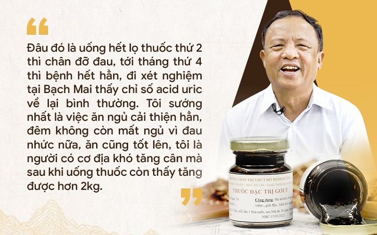 Người bệnh phản hồi về hiệu quả bài thuốc Gout Đỗ Minh