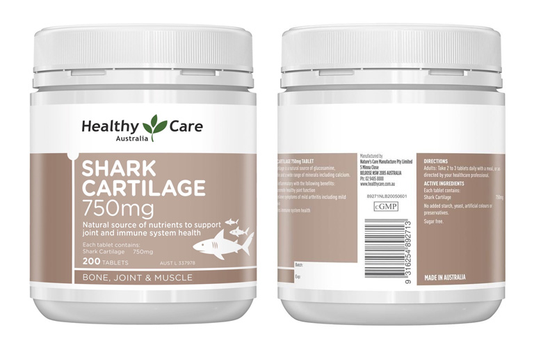 Hỗ trợ điều trị thoát vị với Healthy Care Shark Cartilage 750mg